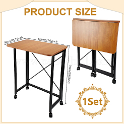 Klapptisch aus Holz und Eisen&nbsp;AJEW-WH0596-962