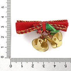 Ornamenti pendenti con campanelle di Natale in stoffa e ferro&nbsp;HJEW-S004-01B