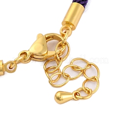Fabricaciones de pulseras con cordones de nailon aptas para dijes de conectores.&nbsp;AJEW-P116-02G-34