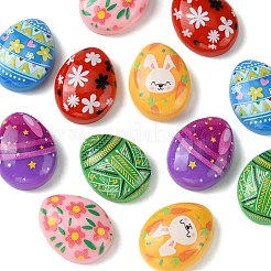 12 Stück 6 Farben Ostern Cartoon undurchsichtige Harz-Cabochons&nbsp;RESI-FS0001-56