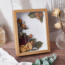 Fotorahmen aus Holz mit Trockenblumen aus Papier&nbsp;AJEW-WH0314-109A