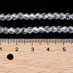 Galvanisieren transparente Glasperlen Stränge&nbsp;EGLA-A035-T4mm-A19