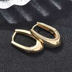 Boucles d'oreilles créoles en laiton en forme de U&nbsp;EJEW-D320-14G