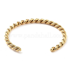 Ionenplattierung (IP) 304 Edelstahl-Manschettenarmbänder für Frauen&nbsp;BJEW-M310-01G