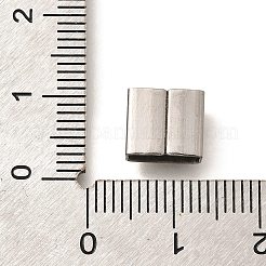 Charms scorrevoli quadrati in acciaio inossidabile 304 stile lettera&nbsp;STAS-L132-04H
