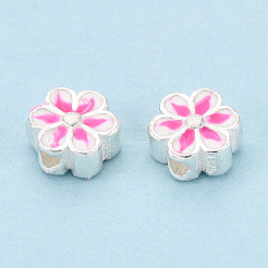 925 Sterling Silber Emaille Perlen&nbsp;STER-T008-35A