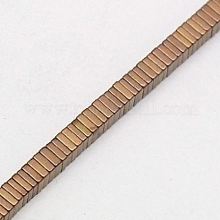 Electroplate non magnetici ematite Perle sintetiche heishi fili&nbsp;G-J171B-4x4mm-05
