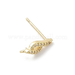 DIY Messing Micro Pave Zirkonia Ohrring Zubehör&nbsp;LS-KK-E791-16G