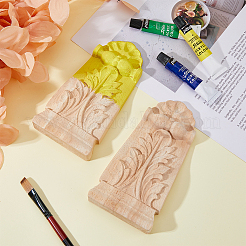 Applique onlay sculpté en bois de caoutchouc&nbsp;AJEW-WH0248-463