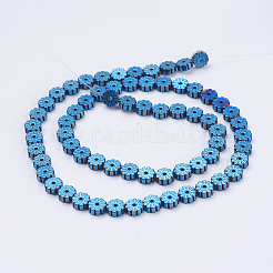 Electroplate non magnetici ematite sintetico fili di perline&nbsp;G-J383-6x2mm-A