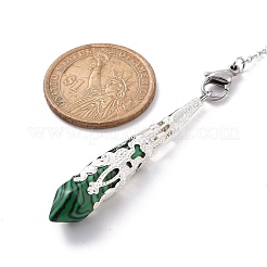 Pendoli da rabdomanzia a punta in malachite sintetica&nbsp;PALLOY-JF01947-01