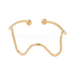 Bracelets manchettes ouverts à cercle irrégulier en acier inoxydable 304 avec placage ionique (IP)&nbsp;STAS-S125-09G