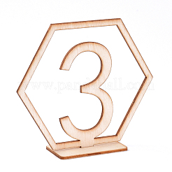 Tarjetas de números de mesa de madera&nbsp;AJEW-WH0021-29A