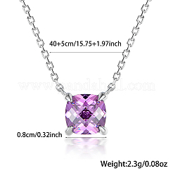 Ensemble de bijoux géométriques en zircon carré incrusté d'argent s925 pour les fêtes.&nbsp;PC9848-5