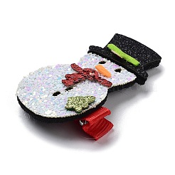 Weihnachtsmotiv tuch filz stoff alligator haarspange&nbsp;OHAR-R100-01A