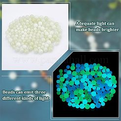 6 stile di perline rotonde in pietra luminosa sintetica&nbsp;G-CA0001-55