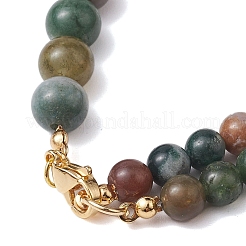 Runde Armbänder aus natürlichen indischen Achatperlen&nbsp;BJEW-JB10543