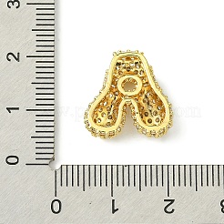 Placage de rack pendentifs en zircone cubique clair en laiton&nbsp;KK-S378-01G-A