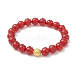 Braccialetti elastici in corniola naturale per coppia&nbsp;BJEW-JB12177