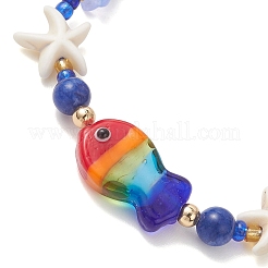 Pulseras de abalorios de vidrio trenzadas&nbsp;BJEW-MZ00301-02