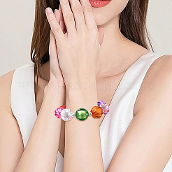 42 Stück transparente Acrylperlen in 7 Farben mit Herbstmotiv&nbsp;TACR-PA0001-05
