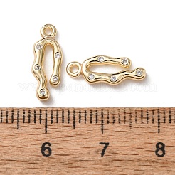 Latón micro pavimenta claro cubic zirconia encantos&nbsp;KK-C253-09G
