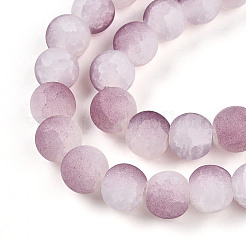 Perle di vetro crackle&nbsp;X1-GLAA-N009-10mm-05