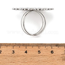 Offene Manschettenringe aus Edelstahl 304 für Damen&nbsp;SA-CBAF040-08P