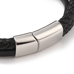 Geflochtene Mikrofaser-Leder-Mehrstrang-Armbänder&nbsp;BJEW-B096-02B
