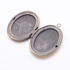 Pendentifs de médaillon en laiton&nbsp;ECF133-2AB