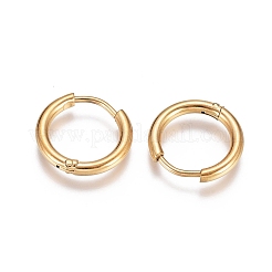 Orecchini a cerchio huggie in acciaio inossidabile 304&nbsp;EJEW-G272-02-10mm-G