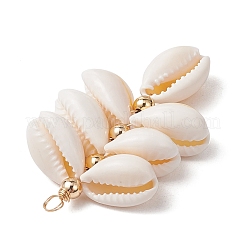 Colgantes en racimo que cambian de color hechos de conchas de cauri naturales&nbsp;PALLOY-JF03560-01