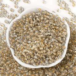 Perles de rocaille en verre de couleurs intérieures transparentes&nbsp;X1-SEED-A032-04V