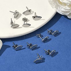 Anlaufgeschützte Ohrstecker-Beschläge aus Edelstahl 304&nbsp;X-STAS-R063-36