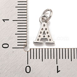 Lettre initiale en laiton avec breloques en zircone cubique&nbsp;KK-Q814-26A-P