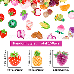 190 g undurchsichtige Obst- und Gemüseaufkleber aus Harz mit selbstklebender Rückseite&nbsp;RESI-SC0036-50