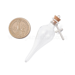 5 stücke 304 edelstahl glas kork flasche große anhänger&nbsp;PALLOY-JF04650