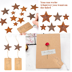 Grands pendentifs en fer rouillé étoilé&nbsp;IFIN-GF0001-10B