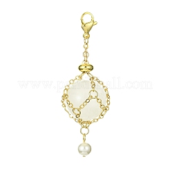 Chaînes de câble en acier inoxydable 304 pochette en macramé support de pierre vide pendentif décoration&nbsp;HJEW-TA00069-01
