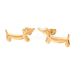 Boucles d'oreilles à tige en acier inoxydable 304 avec strass&nbsp;EJEW-D366-02G