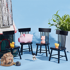 Mini chaises en bois&nbsp;AJEW-WH0041-76C