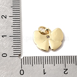 Breloques de zircone cubique clair pavés en laiton&nbsp;KK-G554-03A-01