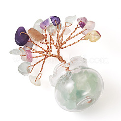 1 Stück natürliche Fluoritsplitter als Baumschmuck&nbsp;DJEW-TA0001-15F