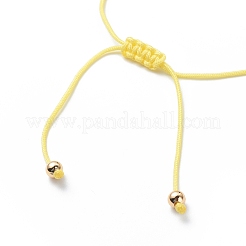 Bracelets de perles tressées en laiton avec breloques minuscules pour femmes&nbsp;BJEW-JB08743