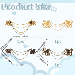 4 stücke 4 arten octopus & bienen legierung hängende kette brosche&nbsp;HJEW-DR00069