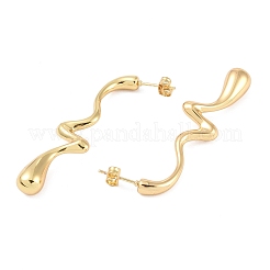 Tropfenförmige Ohrstecker aus 304 Edelstahl für Damen&nbsp;EJEW-K278-23G