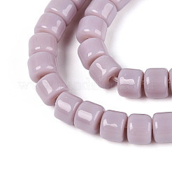 Chapelets de perles en verre opaque de couleur unie&nbsp;GLAA-N065-4x4mm-C06