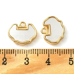 Muschelanhänger aus Messing mit Pavé-Fassung&nbsp;KK-M277-04B-G