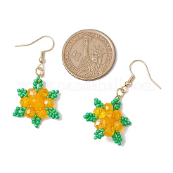 Natürliche Malaysia Jade baumeln Ohrringe&nbsp;EJEW-MZ00258-02