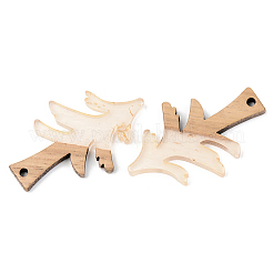 Pendentifs en résine transparente et bois de noyer&nbsp;RESI-S389-008A-B05
